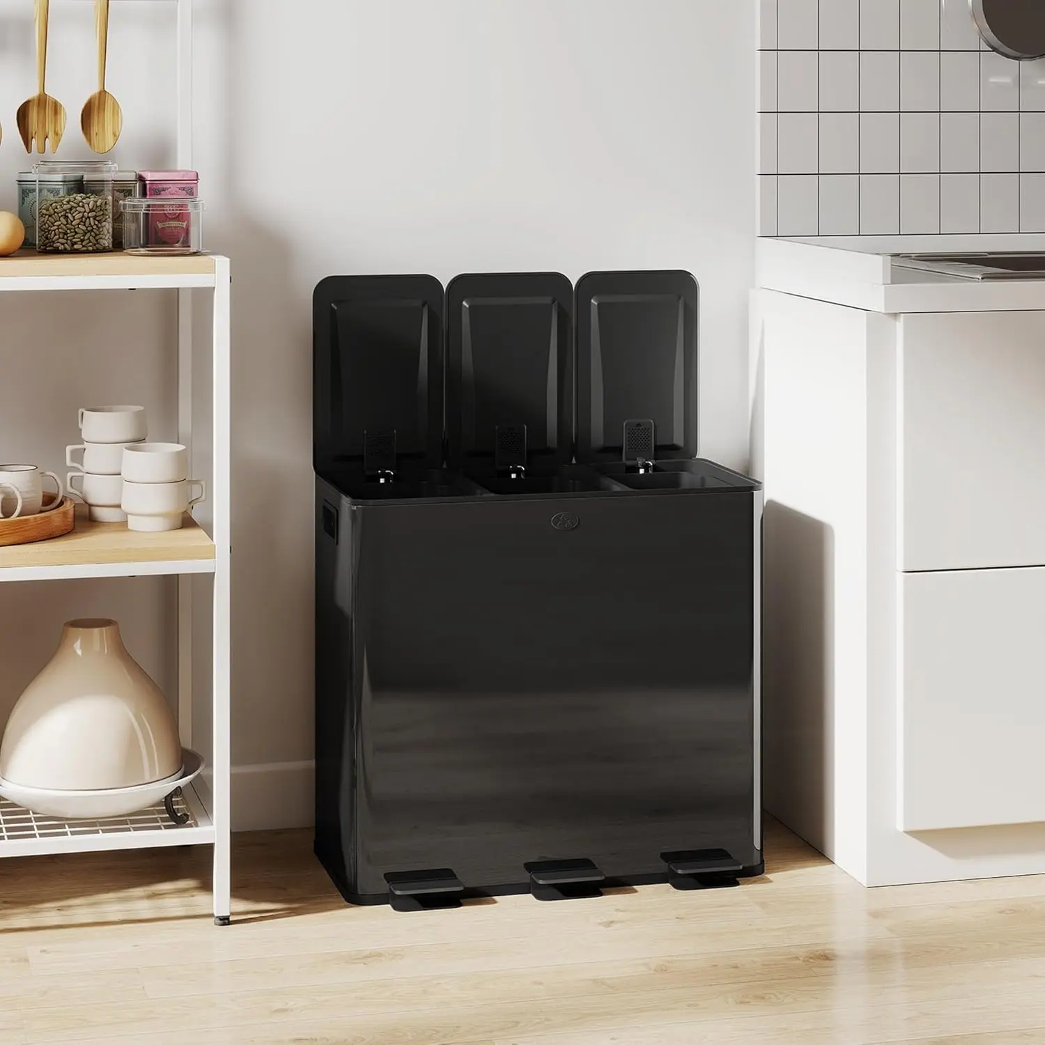 Cos de gunoi Homcom 851-034V02BK 60L (Black) - 6