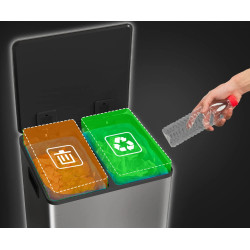 Мусорное ведро Homcom 851-037V00SR 30L (Silver) Thumb