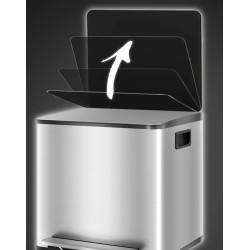 Мусорное ведро Homcom 851-037V00SR 30L (Silver) Thumb