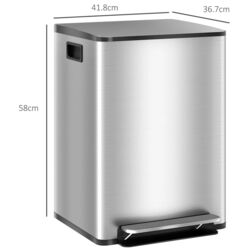 Cos de gunoi Homcom 851-037V01SR 40L (Silver) Thumb