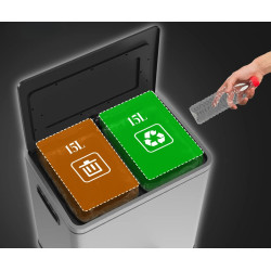 Мусорное ведро Homcom 851-038V00SR 30L (Silver) Thumb