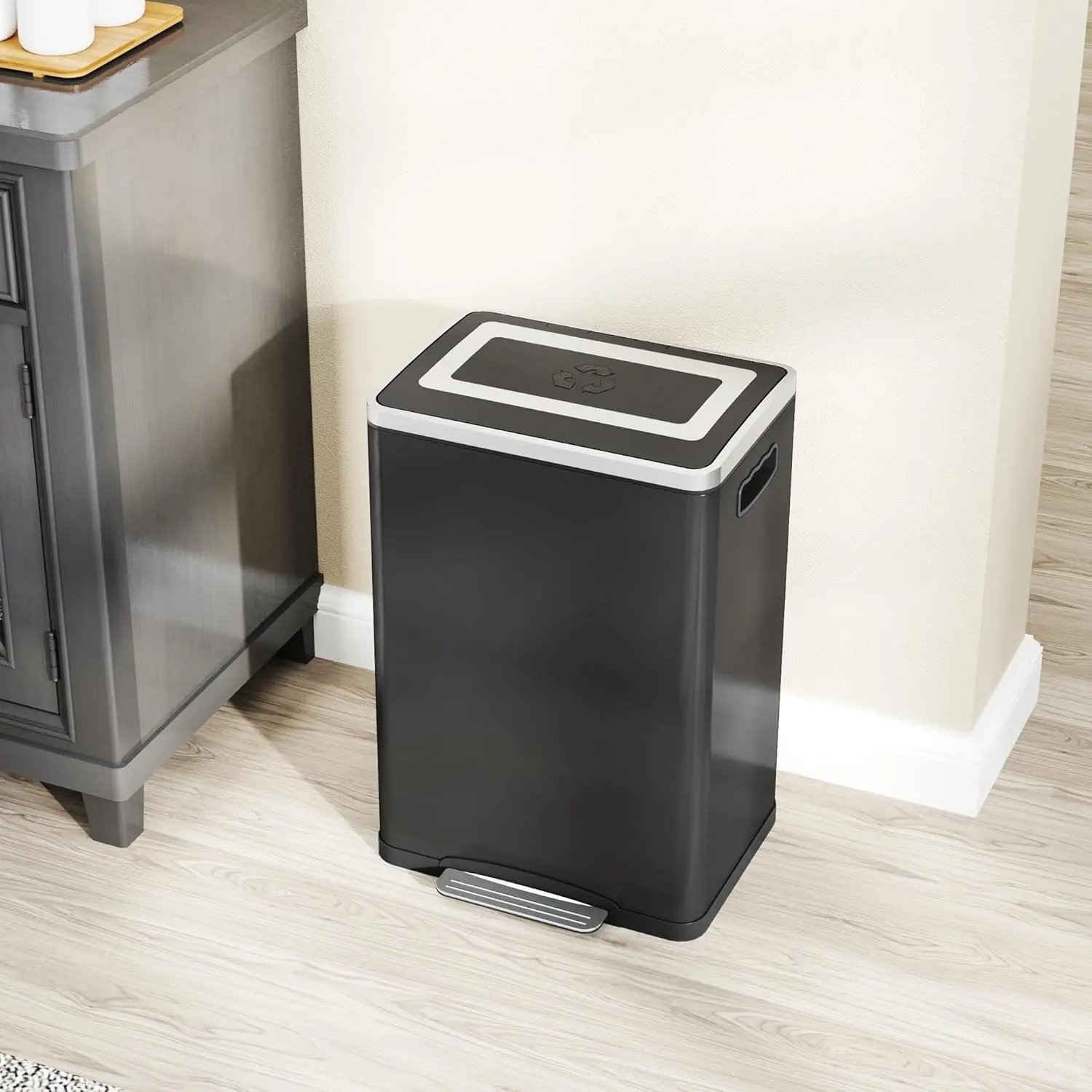 Cos de gunoi Homcom 851-038V01BK 40L (Black) - 8