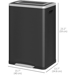 Cos de gunoi Homcom 851-038V01BK 40L (Black) Thumb
