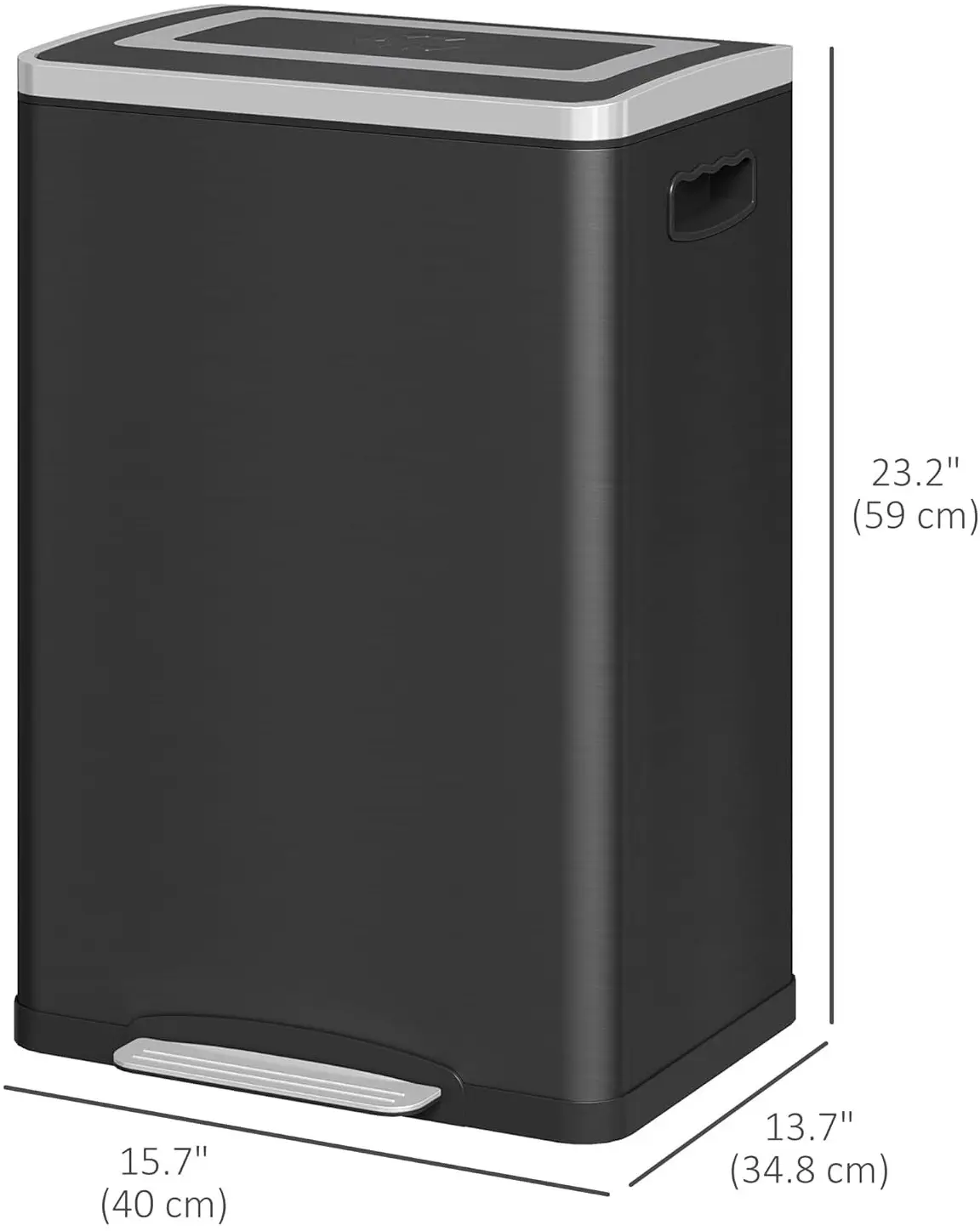 Cos de gunoi Homcom 851-038V01BK 40L (Black) - 9