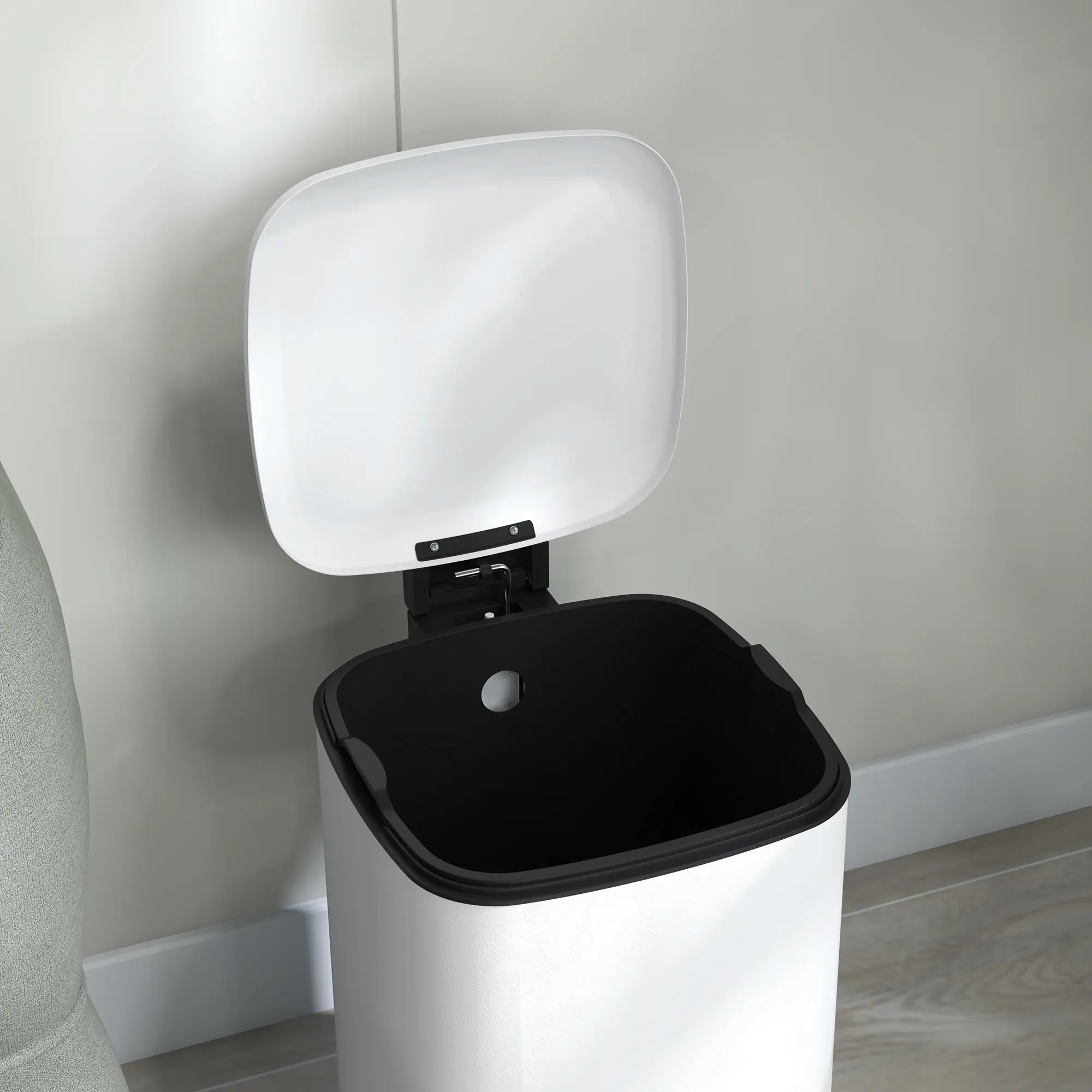 Cos de gunoi Homcom 851-040V00WT 12L (White) - 5