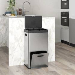 Мусорное ведро Homcom 851-042V00SR 56L (Silver) Thumb