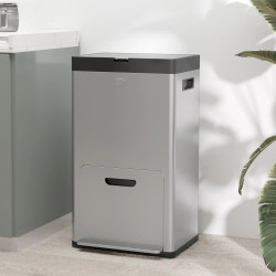 Мусорное ведро Homcom 851-042V00SR 56L (Silver) Thumb