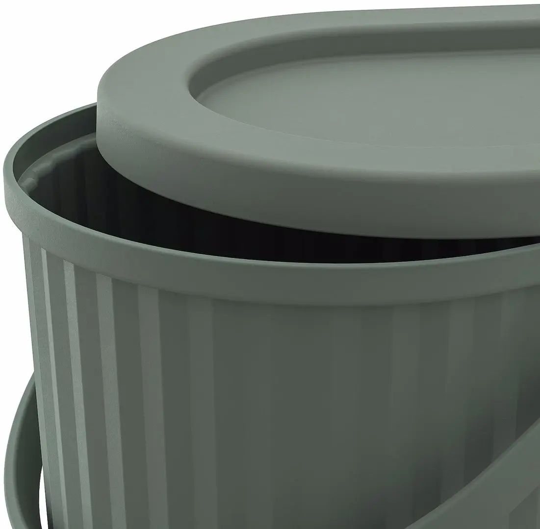 Caldare cu capac Ikea Dammang 48l (Gri-Verde)