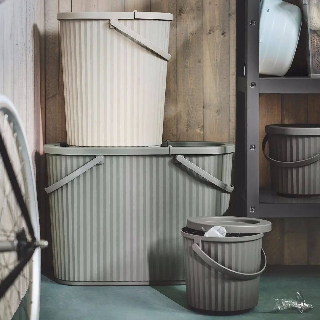 Caldare cu capac Ikea Dammang 48l (Gri-Verde)