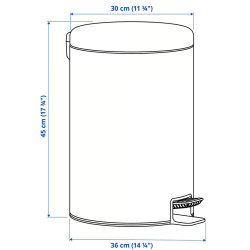 Мусорное ведро Ikea Stentrappa 205.953.87 18L (Beige) Thumb