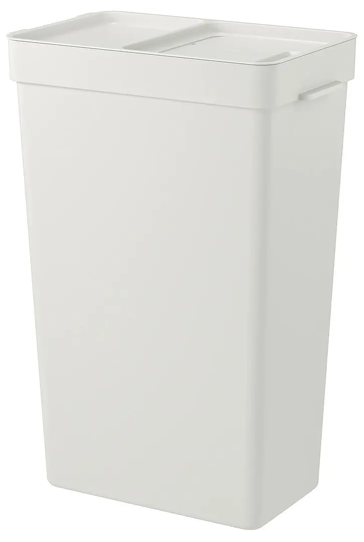 Мусорное ведро с крышкой Ikea Hallbar 35L (Серый)
