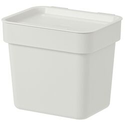Мусорное ведро с крышкой Ikea Hallbar 3L (Серый)
