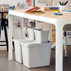 Мусорное ведро с крышкой Ikea Hallbar 3L (Серый) Thumb