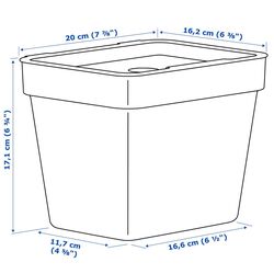Мусорное ведро с крышкой Ikea Hallbar 3L (Серый) Thumb