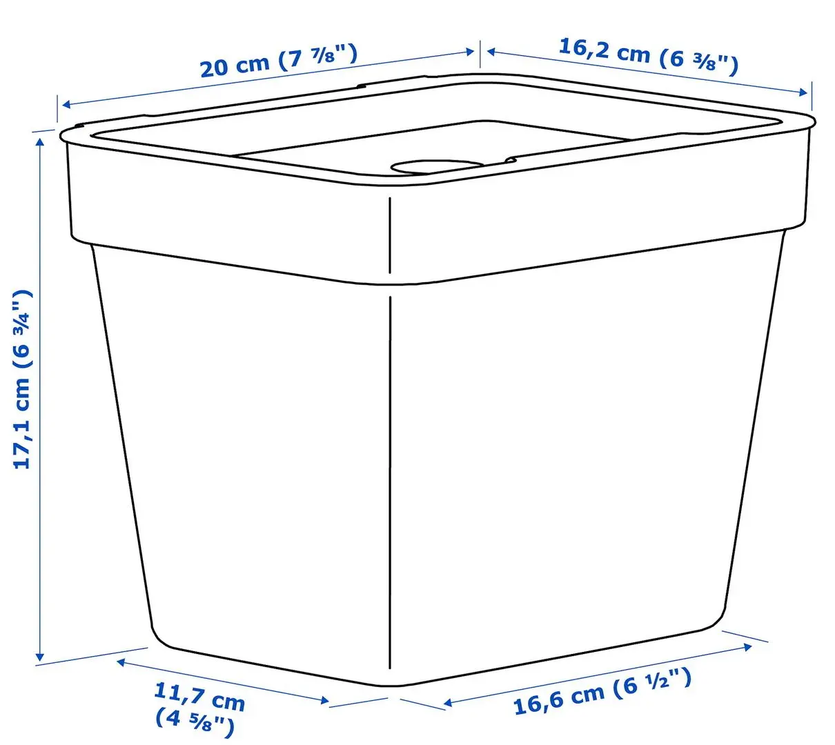 Мусорное ведро с крышкой Ikea Hallbar 3L (Серый) - 10