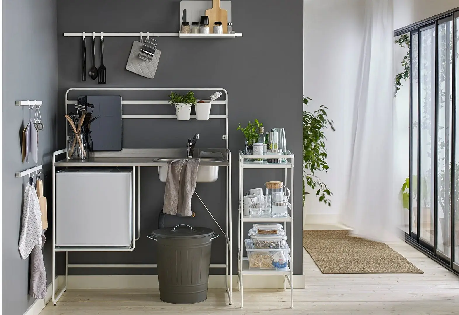 Cos de gunoi cu capac Ikea Knodd 16L (Gri) - 5