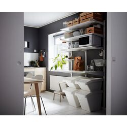 Cos de gunoi cu capac Ikea Sortera 37L (Alb) Thumb