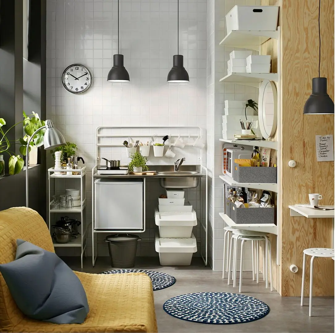 Cos de gunoi cu capac Ikea Sortera 37L (Alb) - 7