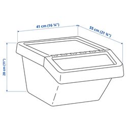 Cos de gunoi cu capac Ikea Sortera 37L (Alb) Thumb