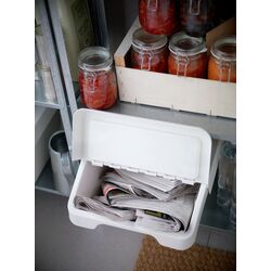 Cos de gunoi cu capac Ikea Sortera 60L (Alb) Thumb