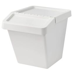Cos de gunoi cu capac Ikea Sortera 60L (Alb)