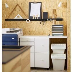 Cos de gunoi cu capac Ikea Sortera 60L (Alb) Thumb