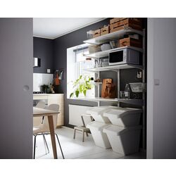 Cos de gunoi cu capac Ikea Sortera 60L (Alb) Thumb