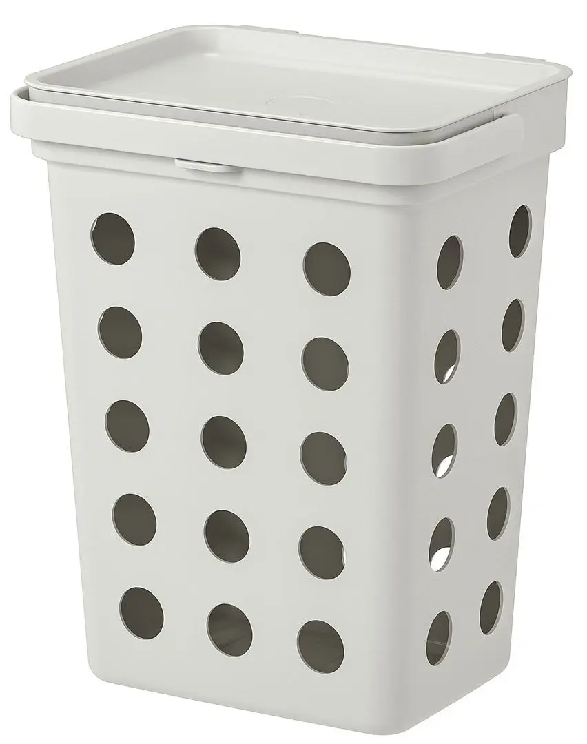 Set sortare deşeuri Ikea Hallbar ventilat 55L (Gri)