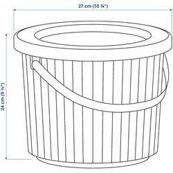 Caldare cu capac Ikea Dammang 8l (Gri Inchis) Thumb