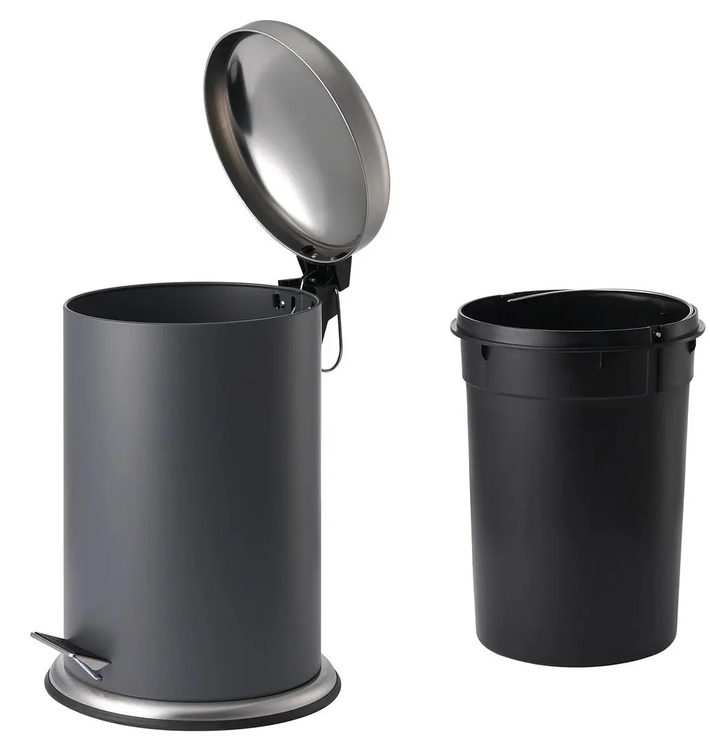 Coş cu pedală Ikea Mjosa 12L (Gri Inchis)