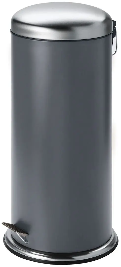 Ведро с откидной крышкой Ikea Mjosa 30L (Темно-серый)