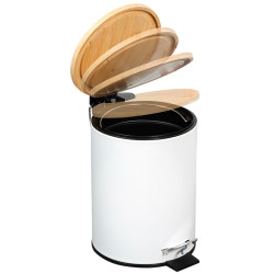 Мусорное ведро Kesper 90165 3L (White/Bamboo) Thumb