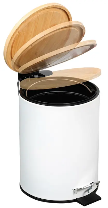 Мусорное ведро Kesper 90165 3L (White/Bamboo) - 3
