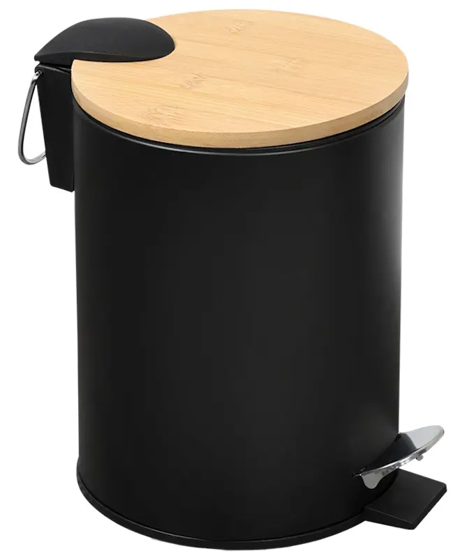 Мусорное ведро Kesper 90166 3L (Black/Bamboo)