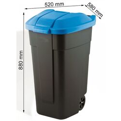 Уличный контейнер для мусора Keter Refuse 110 L (Black/Blue) Thumb