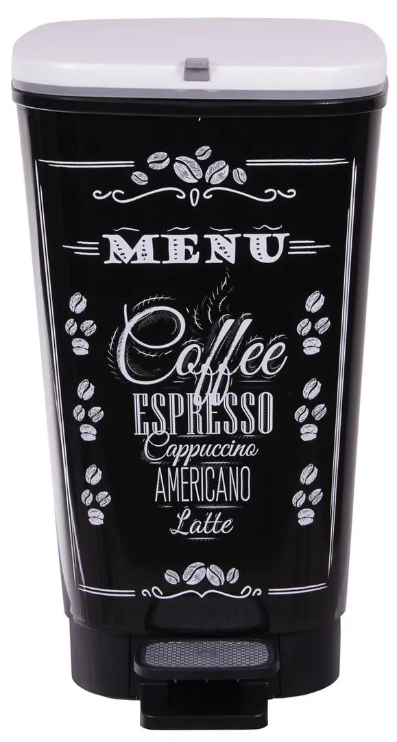 Cos de gunoi Kis Chic Bin Coffee Menu 60L (Black)