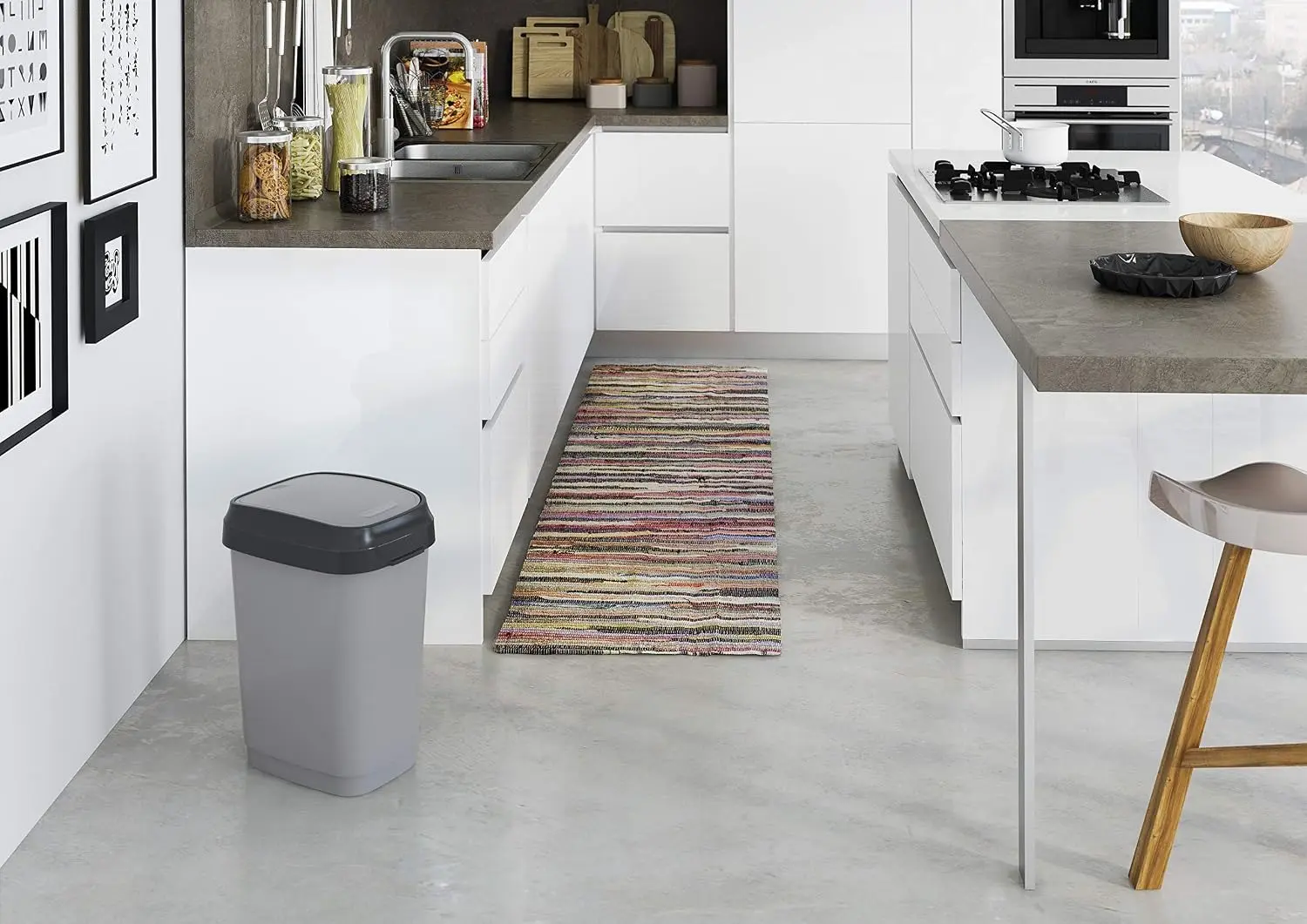 Мусорное ведро Kis Dual Swing 25l (Grey) - 6
