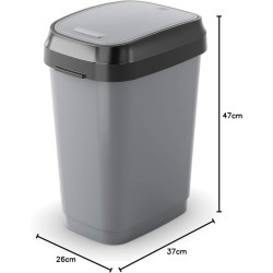 Мусорное ведро Kis Dual Swing 25l (Grey) Thumb