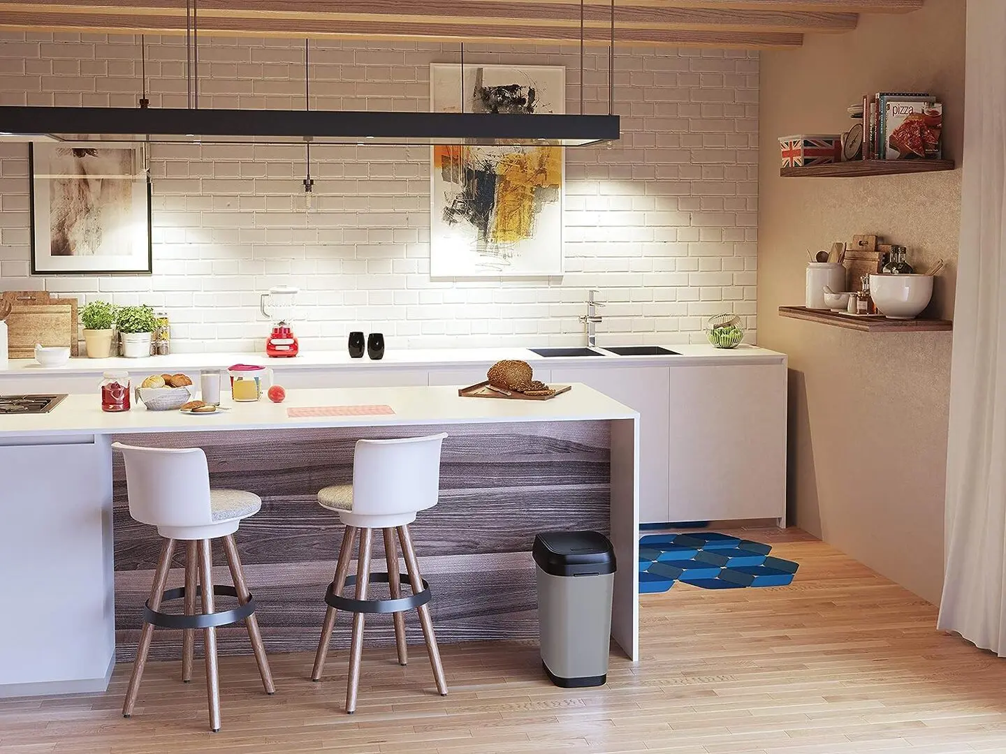 Cos de gunoi Kis Dual Swing 30L (Silver) - 7