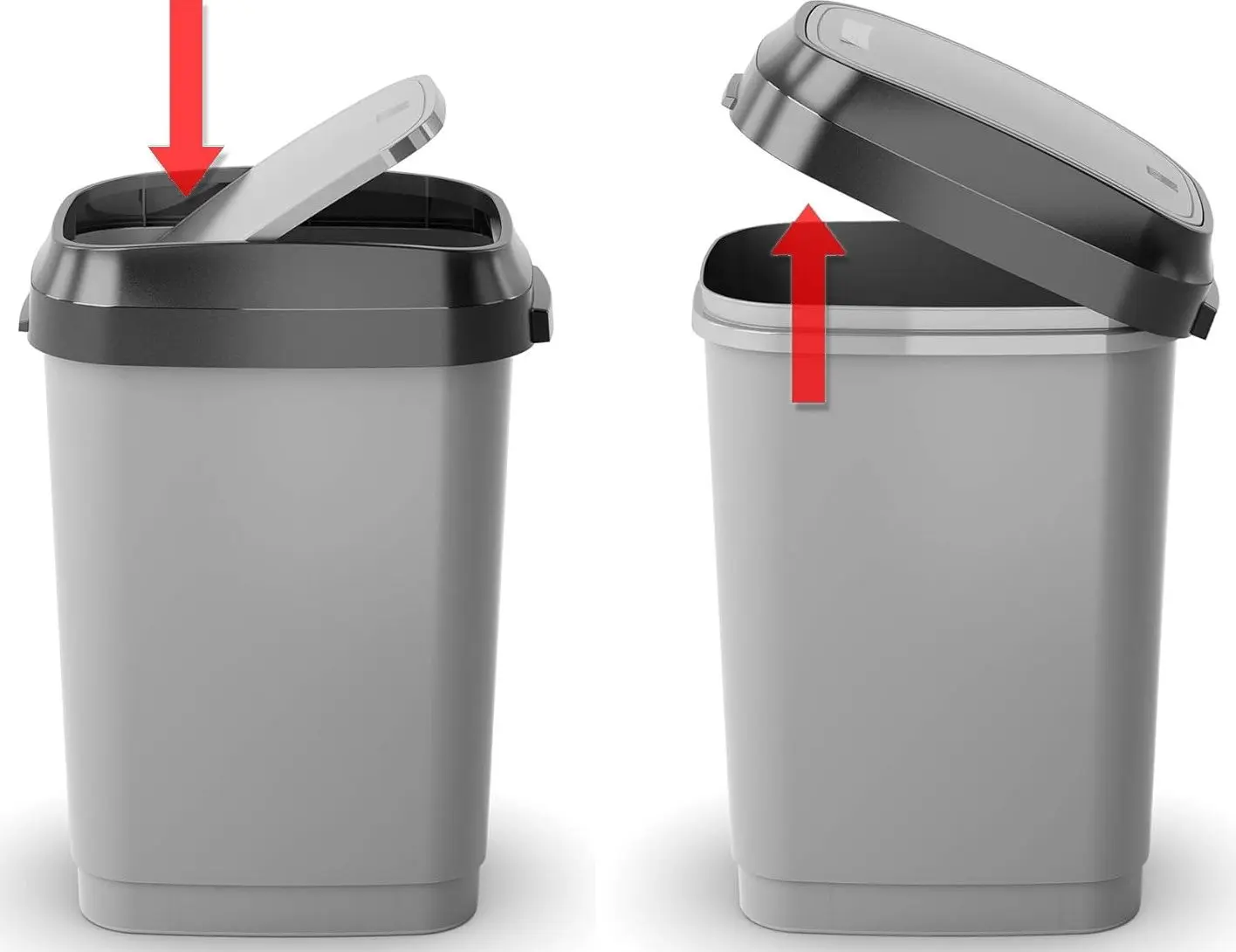 Мусорное ведро Kis Dual Swing M 35L (White/Grey)