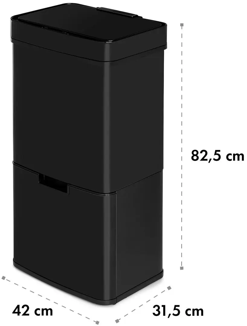 Сенсорное ведро для мусора Klarstein Touchless (Black Steel)