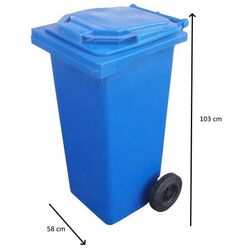 Мусорный контейнер Napochim 240L (Blue) Thumb