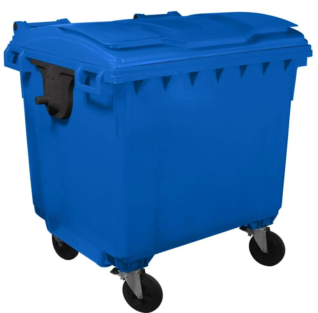 Мусорный контейнер с круглой крышкой 1100L (Black)