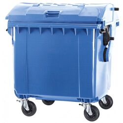 Container pentru gunoi cu capac rotund 1100L (Blue)