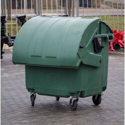Container pentru gunoi cu capac rotund 1100L (Green) Thumb