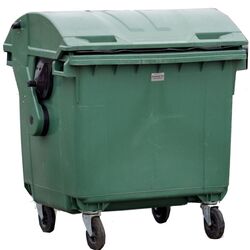 Container pentru gunoi cu capac rotund 1100L (Green)