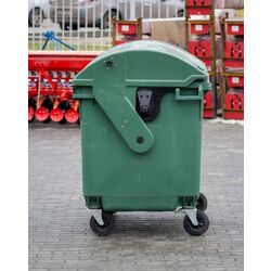 Container pentru gunoi cu capac rotund 1100L (Green) Thumb