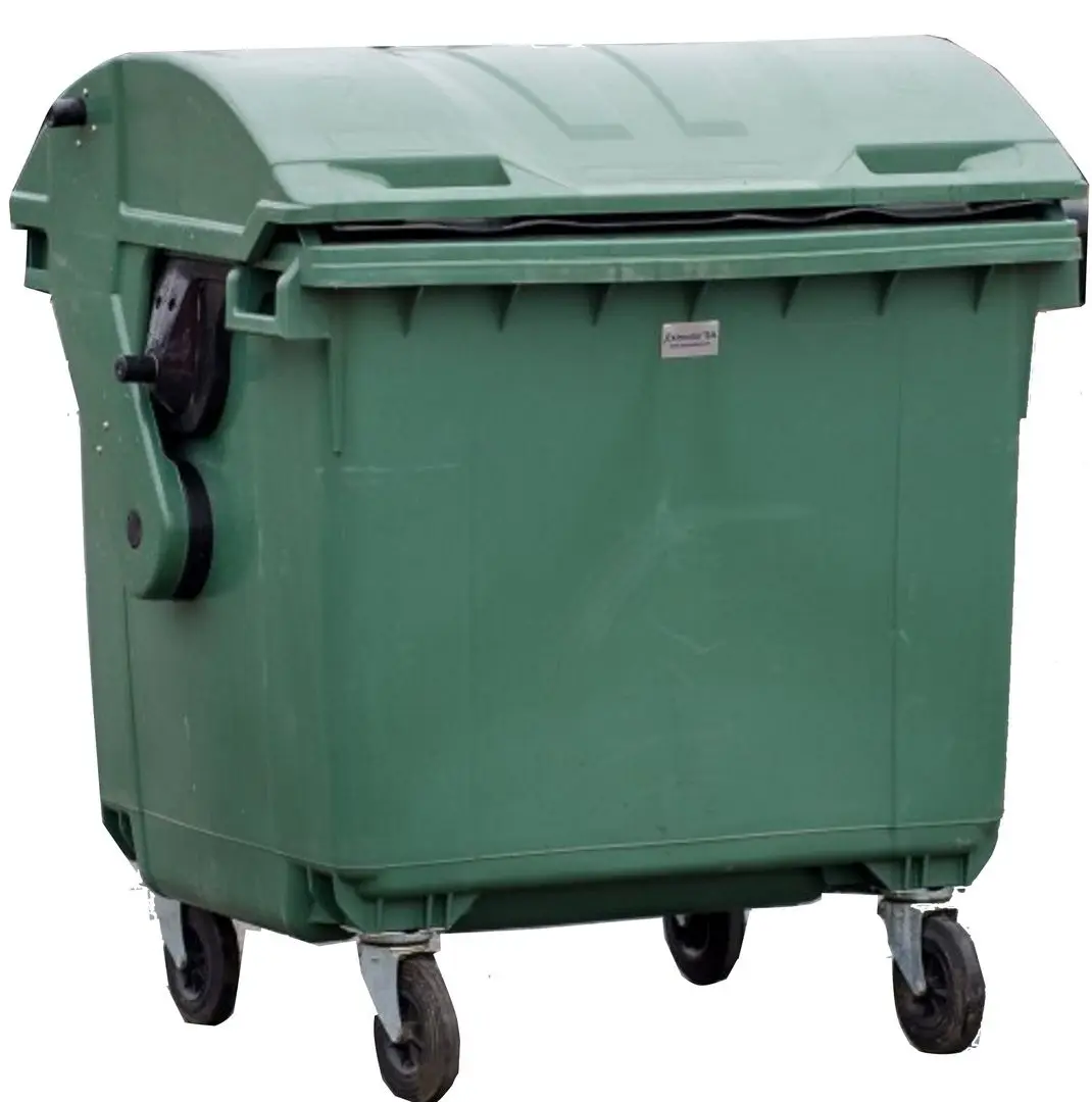 Container pentru gunoi cu capac rotund 1100L (Green)