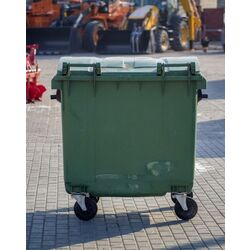 Мусорный контейнер с плоской крышкой 1100L (Green) Thumb