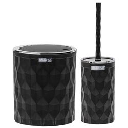 Set cos de gunoi + perie Okyanus Home Diamond OKY-469-1 (Black)